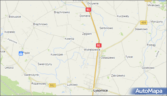 mapa Wytrębowice, Wytrębowice na mapie Targeo