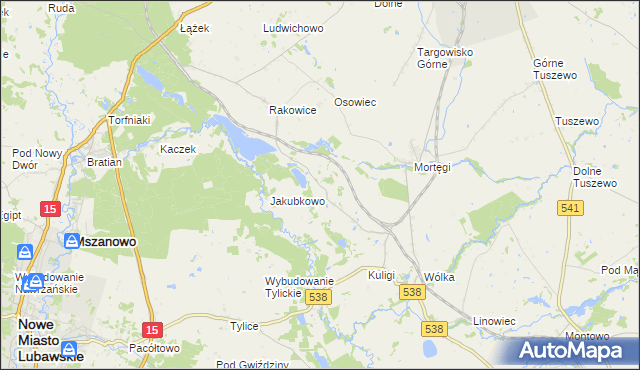 mapa Zajączkowo gmina Grodziczno, Zajączkowo gmina Grodziczno na mapie Targeo