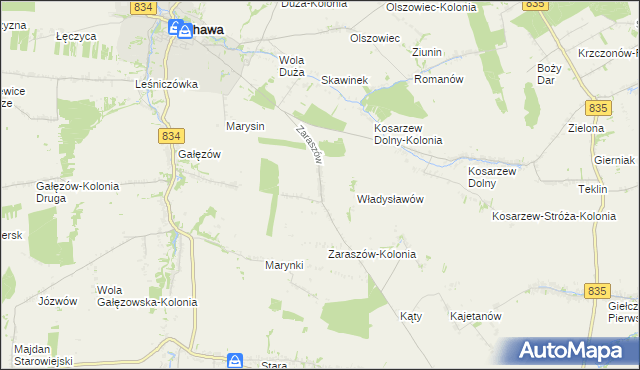 mapa Zaraszów, Zaraszów na mapie Targeo