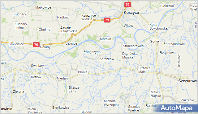 mapa Barczków, Barczków na mapie Targeo