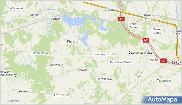 mapa Cisie-Zagrudzie, Cisie-Zagrudzie na mapie Targeo