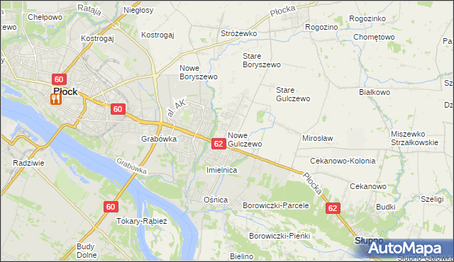 mapa Nowe Gulczewo, Nowe Gulczewo na mapie Targeo