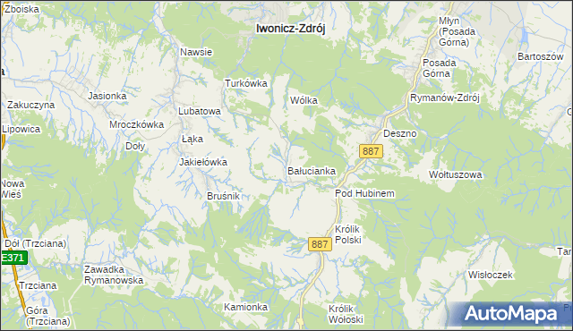 mapa Bałucianka, Bałucianka na mapie Targeo