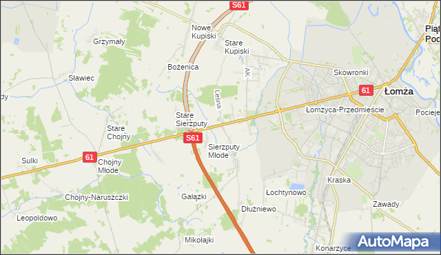 mapa Janowo gmina Łomża, Janowo gmina Łomża na mapie Targeo