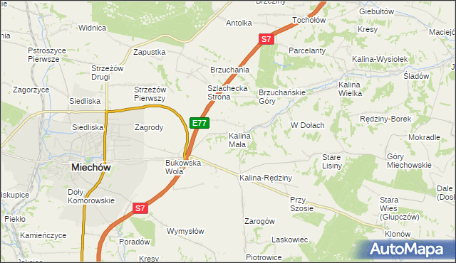 mapa Kalina Mała, Kalina Mała na mapie Targeo