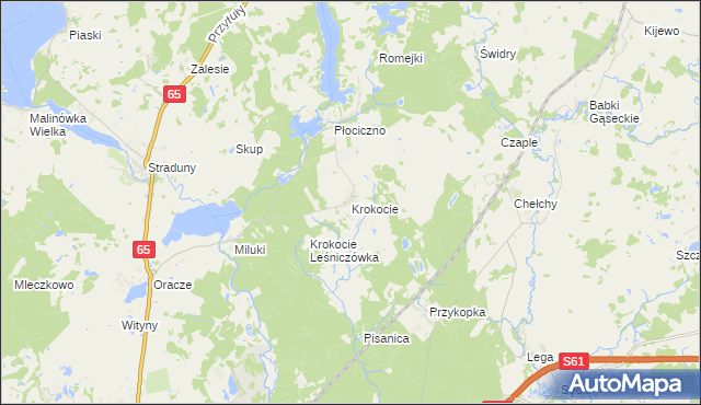 mapa Krokocie, Krokocie na mapie Targeo