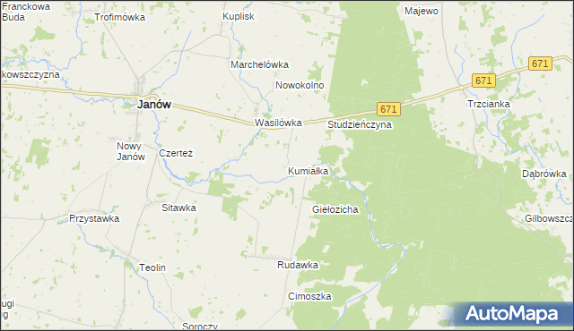 mapa Kumiałka, Kumiałka na mapie Targeo