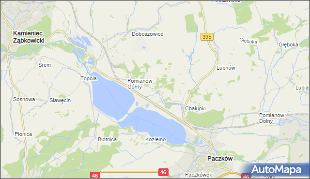 mapa Mrokocin, Mrokocin na mapie Targeo