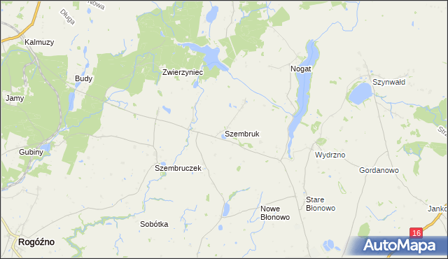 mapa Szembruk, Szembruk na mapie Targeo