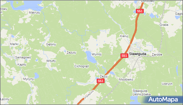 mapa Wymój, Wymój na mapie Targeo