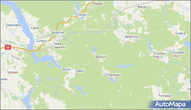 mapa Barduń, Barduń na mapie Targeo