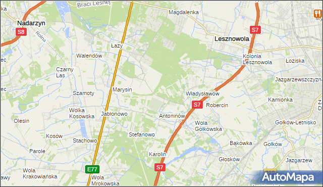 mapa Kuleszówka, Kuleszówka na mapie Targeo