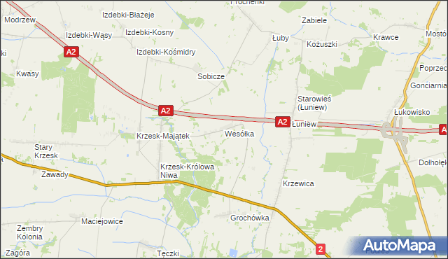 mapa Wesółka, Wesółka na mapie Targeo