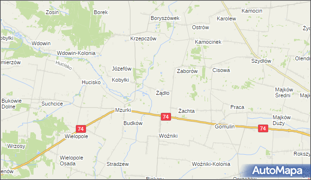 mapa Żądło, Żądło na mapie Targeo