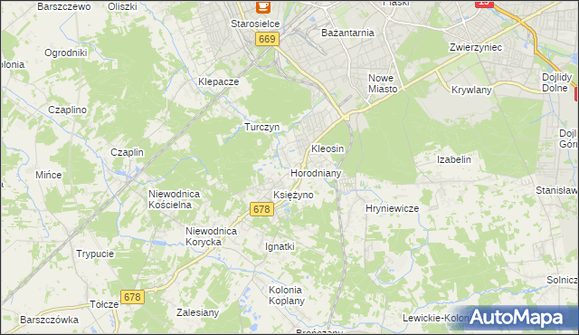mapa Horodniany, Horodniany na mapie Targeo