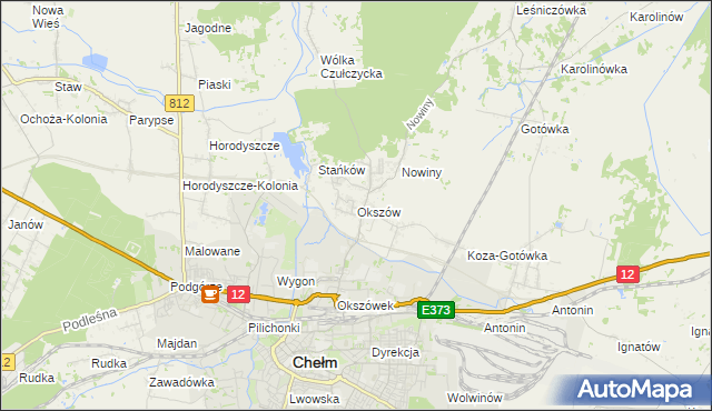 mapa Okszów, Okszów na mapie Targeo