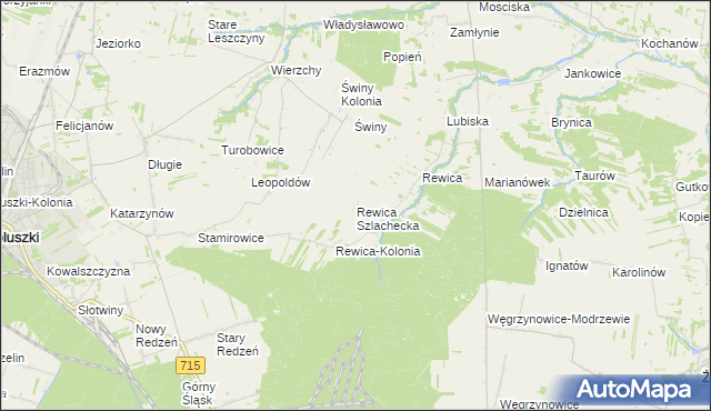 mapa Rewica Szlachecka, Rewica Szlachecka na mapie Targeo