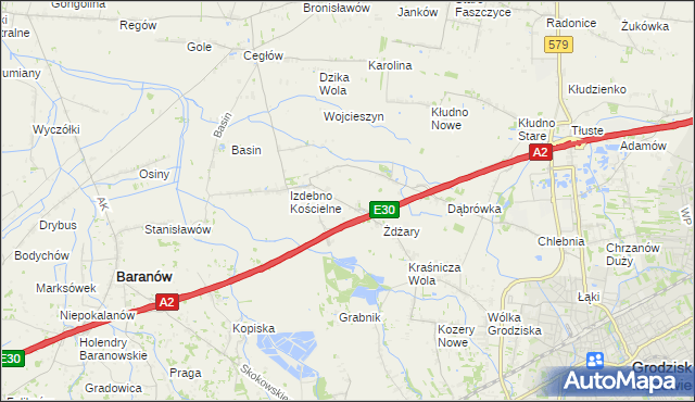 mapa Izdebno Nowe, Izdebno Nowe na mapie Targeo