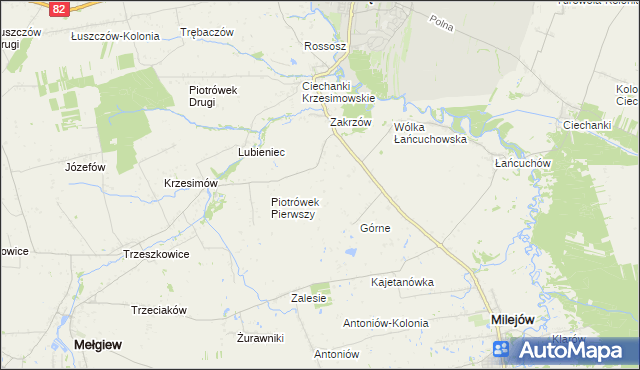 mapa Leopoldów gmina Łęczna, Leopoldów gmina Łęczna na mapie Targeo