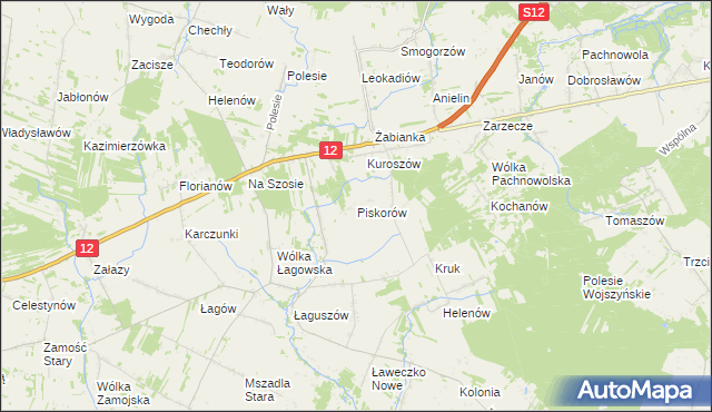 mapa Piskorów, Piskorów na mapie Targeo