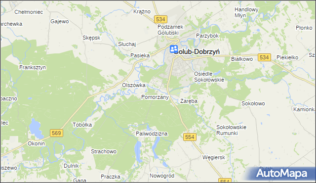 mapa Ruziec, Ruziec na mapie Targeo