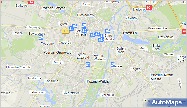 mapa Rynek Wildecki, Rynek Wildecki na mapie Targeo