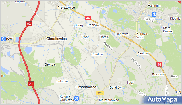 mapa Chudów, Chudów na mapie Targeo