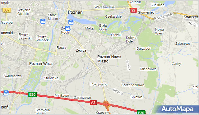 mapa Franowo, Franowo na mapie Targeo