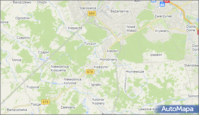 mapa Horodniany, Horodniany na mapie Targeo