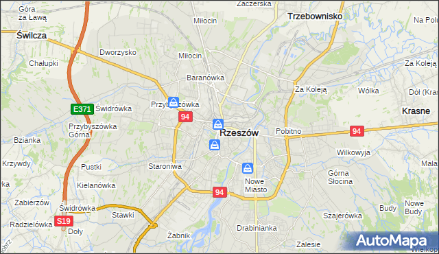 mapa Rzeszów, Rzeszów na mapie Targeo