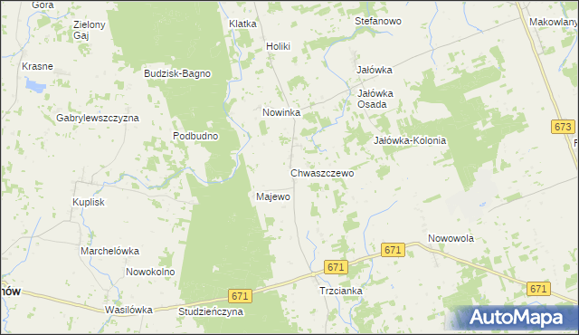 mapa Chwaszczewo, Chwaszczewo na mapie Targeo