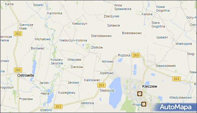 mapa Dobromyśl gmina Kleczew, Dobromyśl gmina Kleczew na mapie Targeo