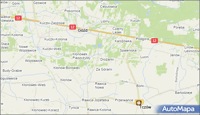 mapa Drożanki, Drożanki na mapie Targeo