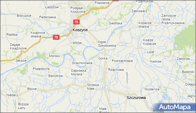 mapa Górka gmina Szczurowa, Górka gmina Szczurowa na mapie Targeo