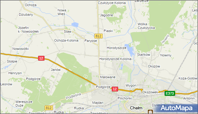 mapa Horodyszcze-Kolonia, Horodyszcze-Kolonia na mapie Targeo