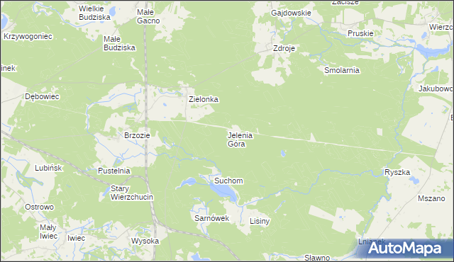 mapa Jelenia Góra gmina Cekcyn, Jelenia Góra gmina Cekcyn na mapie Targeo