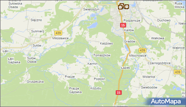 mapa Tomaszków, Tomaszków na mapie Targeo