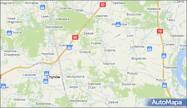 mapa Adamów Rososki, Adamów Rososki na mapie Targeo