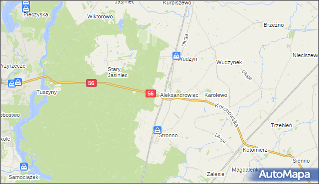 mapa Aleksandrowiec, Aleksandrowiec na mapie Targeo