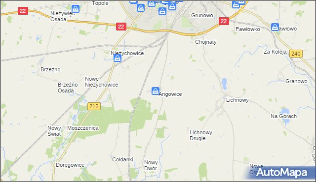mapa Angowice, Angowice na mapie Targeo