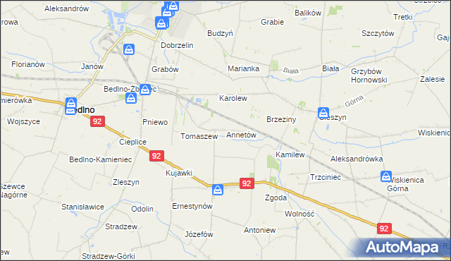 mapa Annetów, Annetów na mapie Targeo