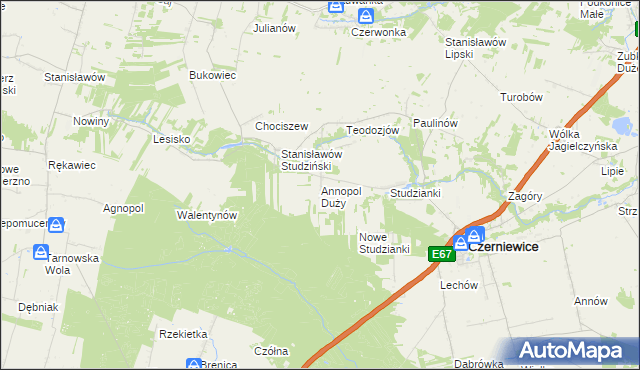 mapa Annopol Duży, Annopol Duży na mapie Targeo