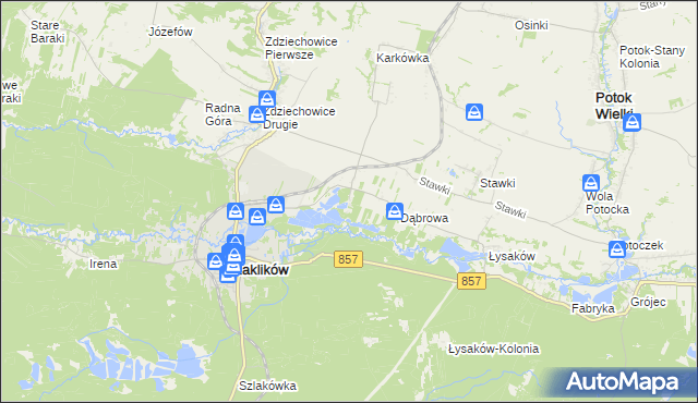 mapa Antoniówka gmina Zaklików, Antoniówka gmina Zaklików na mapie Targeo