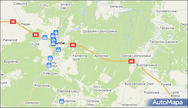 mapa Apolonka gmina Janów, Apolonka gmina Janów na mapie Targeo