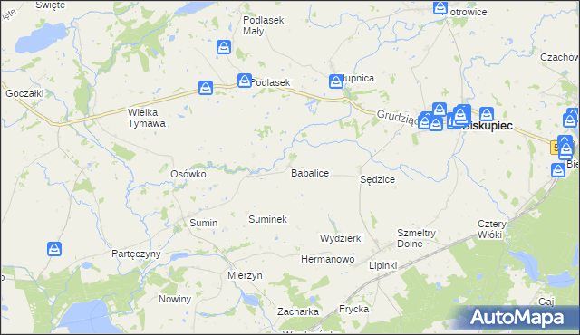 mapa Babalice, Babalice na mapie Targeo