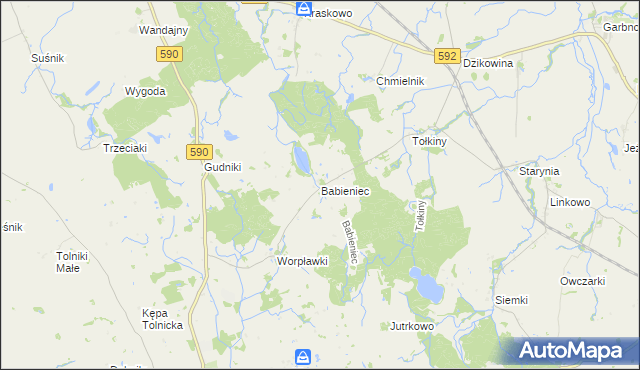 mapa Babieniec, Babieniec na mapie Targeo
