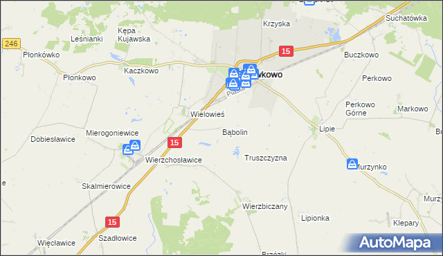 mapa Bąbolin, Bąbolin na mapie Targeo