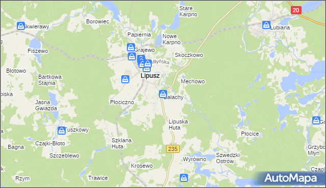 mapa Bałachy, Bałachy na mapie Targeo