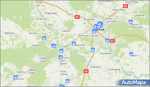 mapa Barchów, Barchów na mapie Targeo