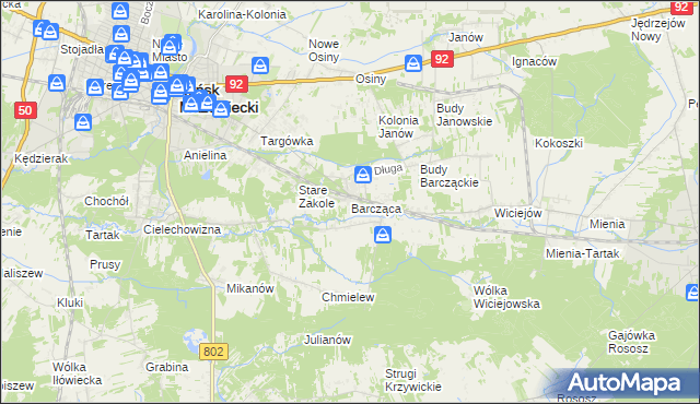 mapa Barcząca, Barcząca na mapie Targeo